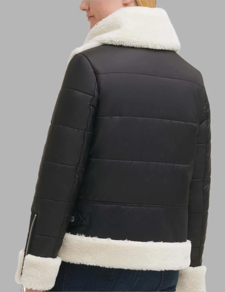 Karl Lagerfeld Paris FAUX SHERPA PUFFER COAT 2