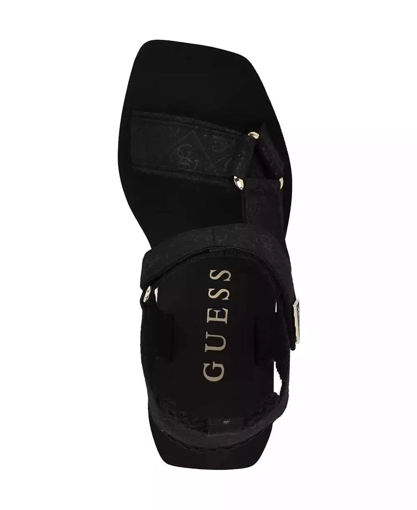 GUESS Women's Daysa Quattro-G Strappy Eva Wedge Sandals 4