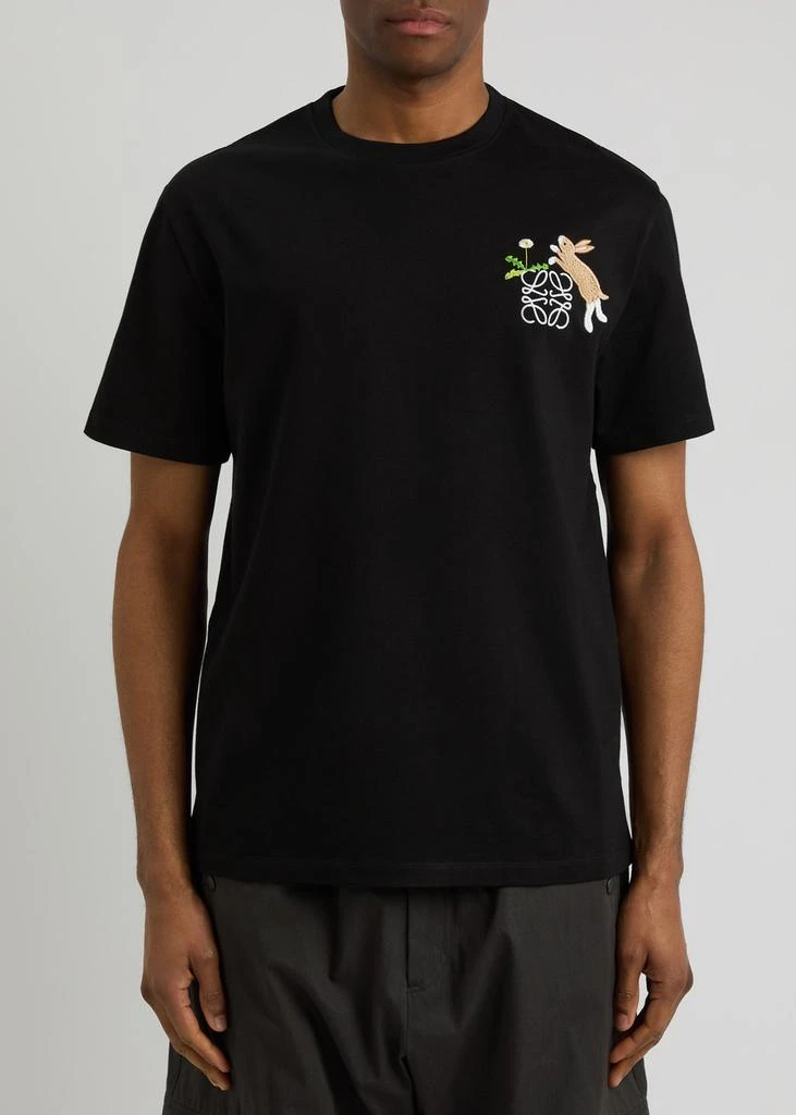 Loewe X Suna Fujita embroidered cotton T-shirt 2