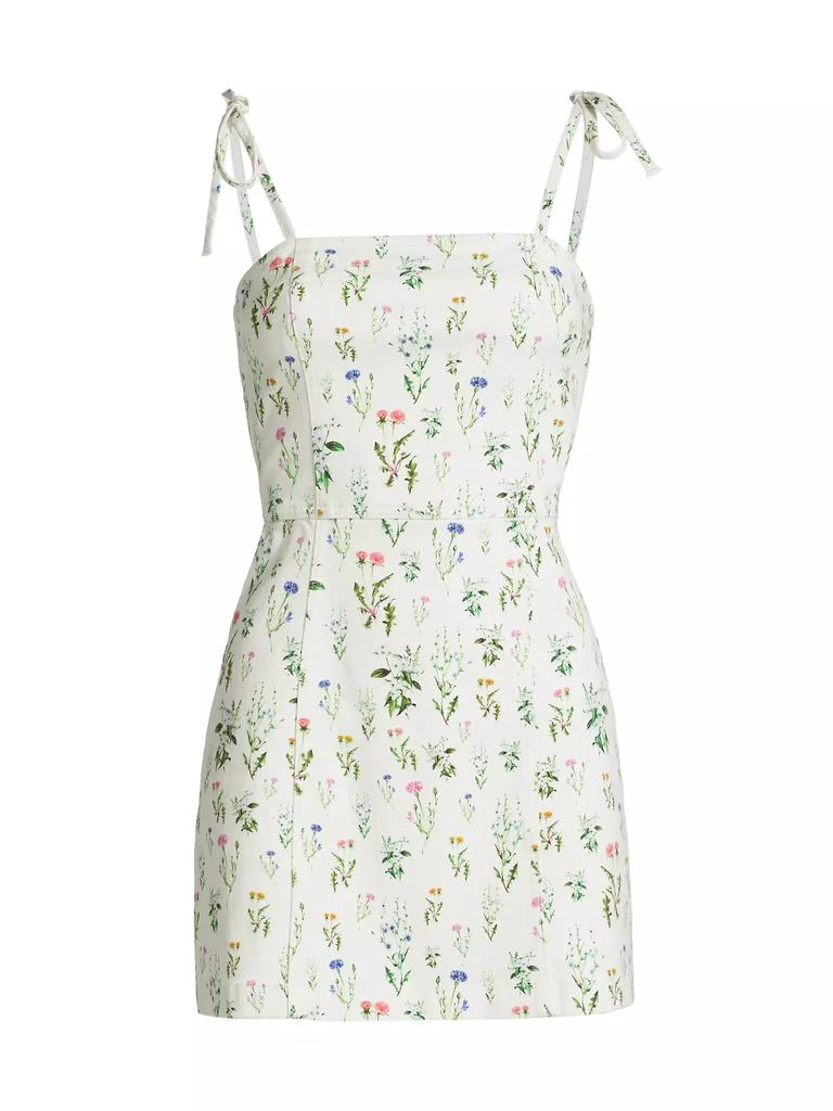 Alice + Olivia Jensen Floral Denim Minidress 1