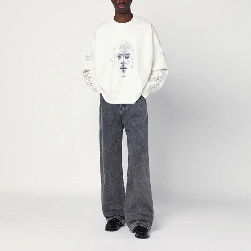 Basketcase Gallery Wide-leg black washed jeans 2