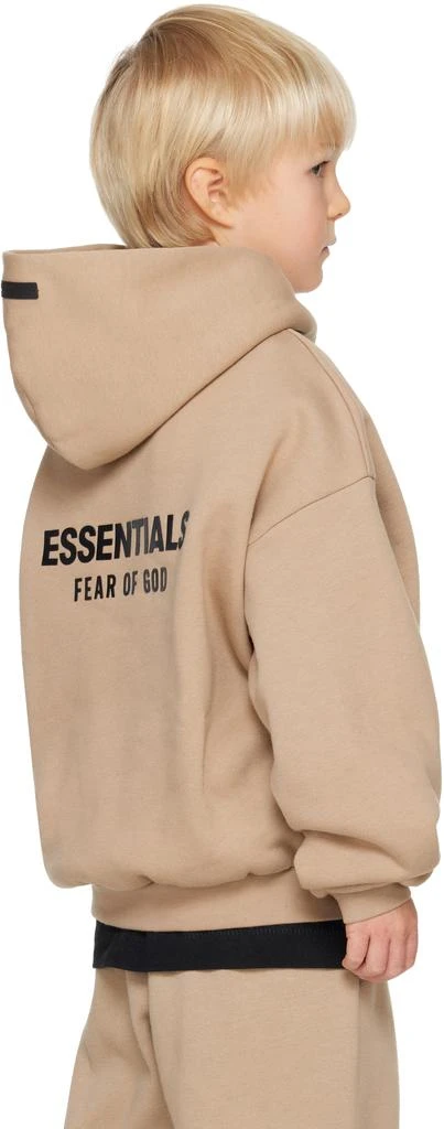 Essentials Kids Beige Fleece Hoodie 3