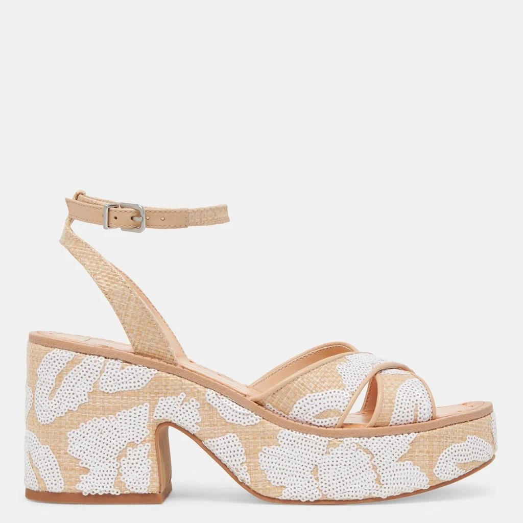 Dolce Vita Eniko Heels Natural Multi Floral Sequin 1