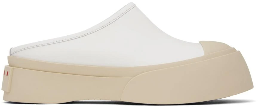 Marni White Leather Pablo Slippers 1