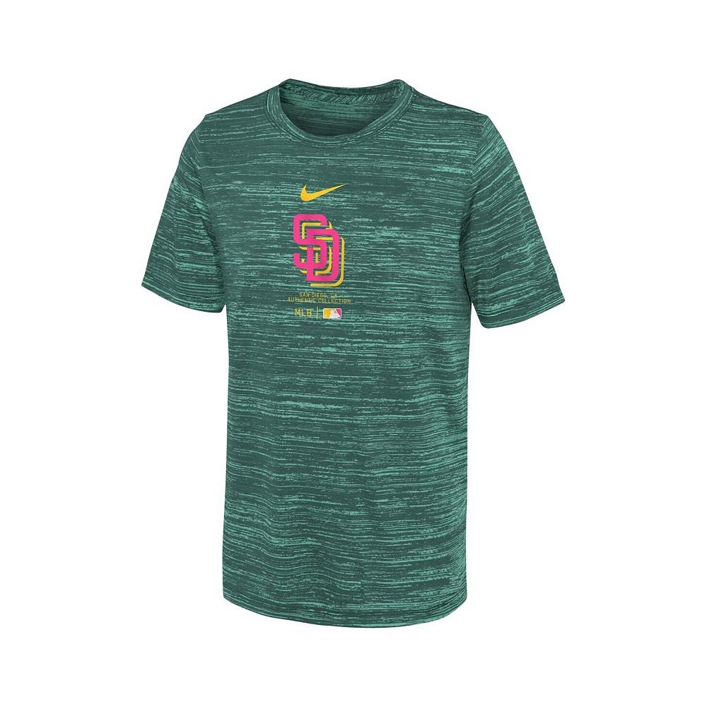 Nike Big Boys and Girls Green San Diego Padres City Connect Practice Graphic Performance T-Shirt