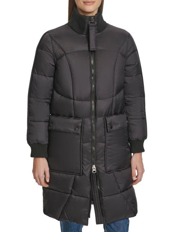 Andrew Marc Pavia Quilted Faux Down Hooded Puffer Jacket 1