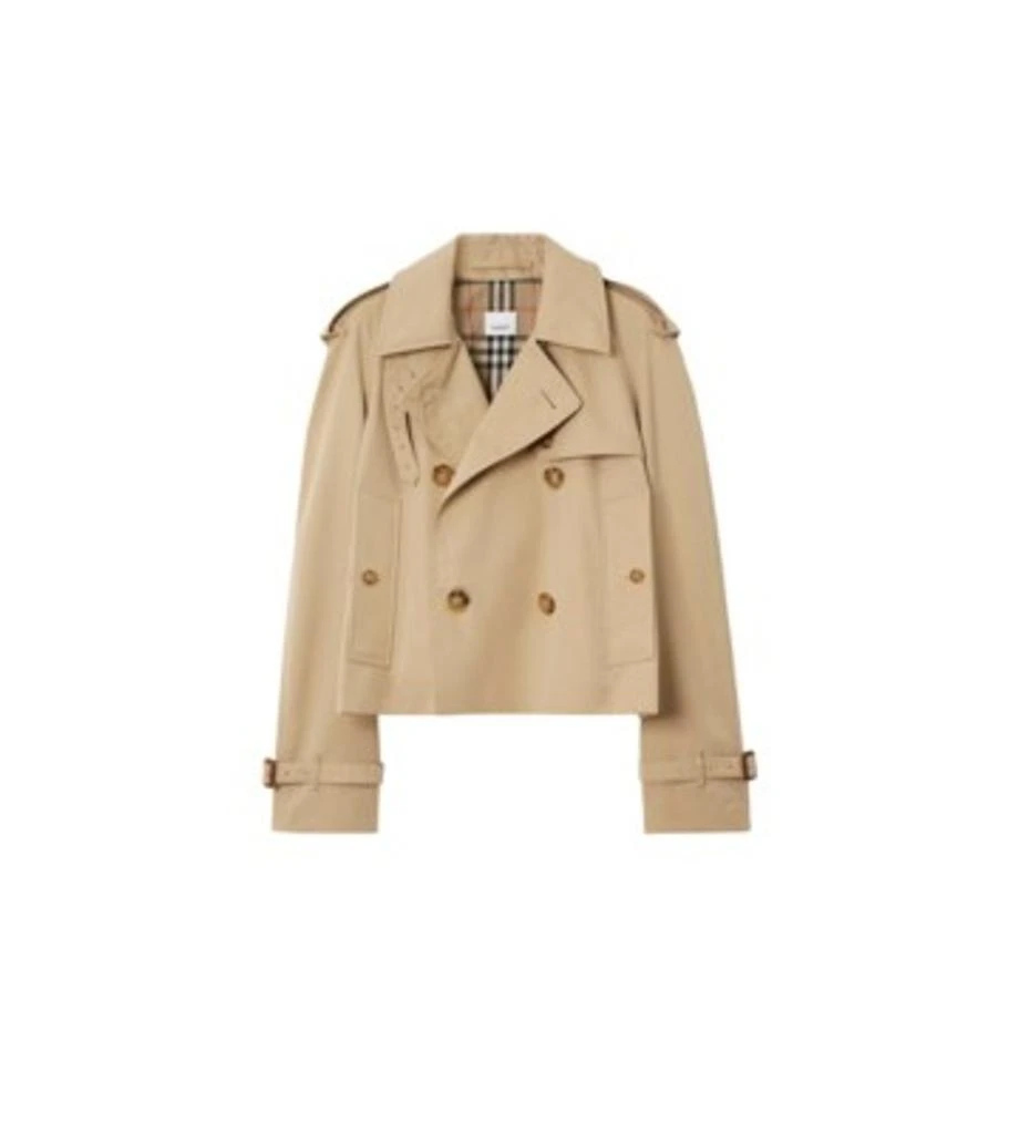 Burberry Cropped gabardine trench jacket 1