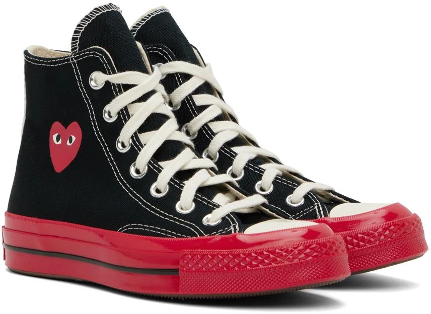 COMME des GARÇONS PLAY Black & Red Converse Edition PLAY Chuck 70 High-Top Sneakers 4