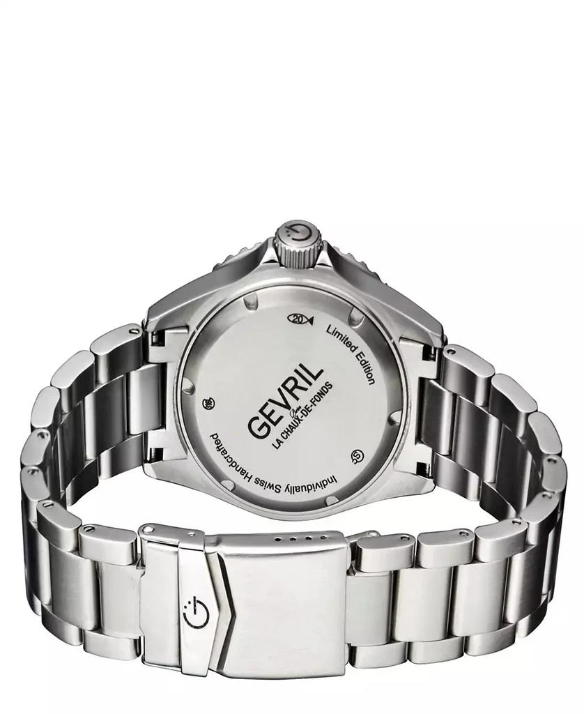 Gevril Men's Wallstreet Silver-Tone Stainless Steel Watch 43mm 3
