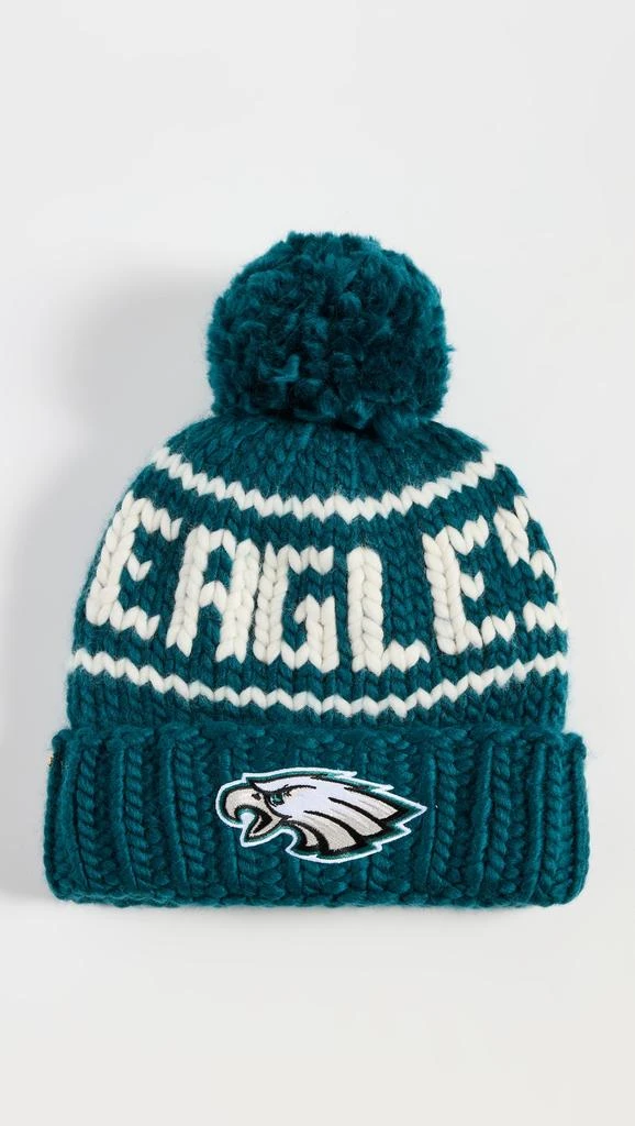Lele Sadoughi Eagles Beanie with Yarn Pom Pom 1