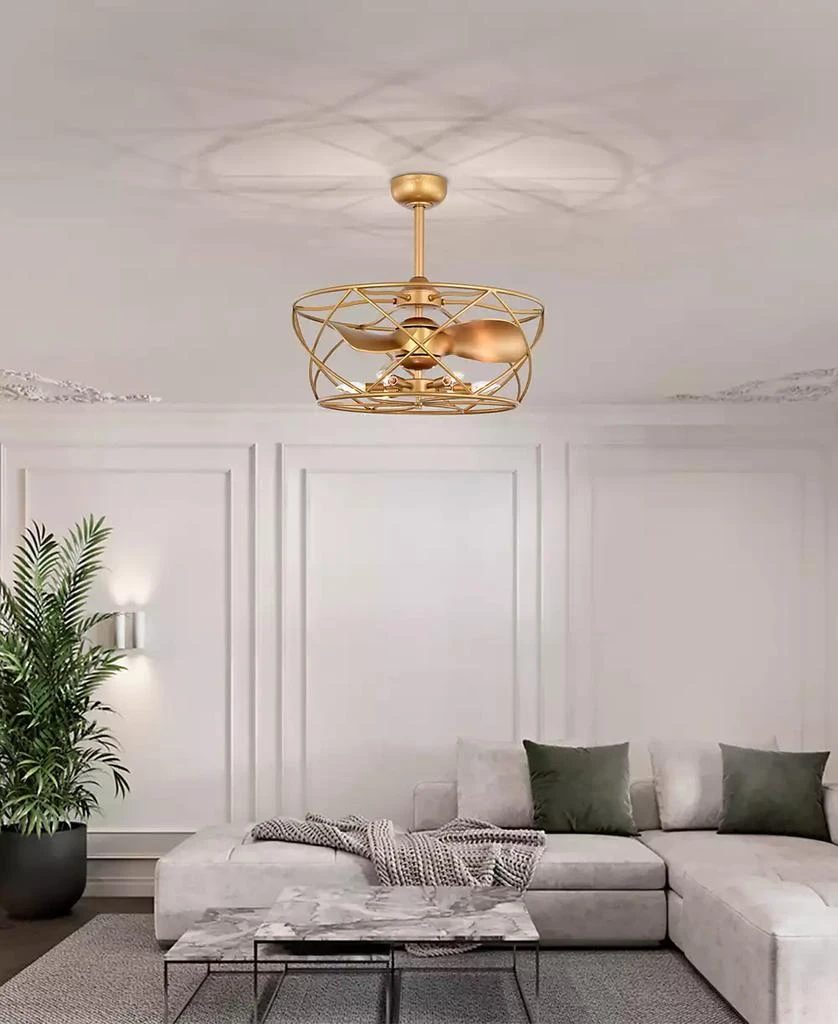 Home Accessories 25.6" Femi Indoor Ceiling Fan with Light Kit and Remote 2