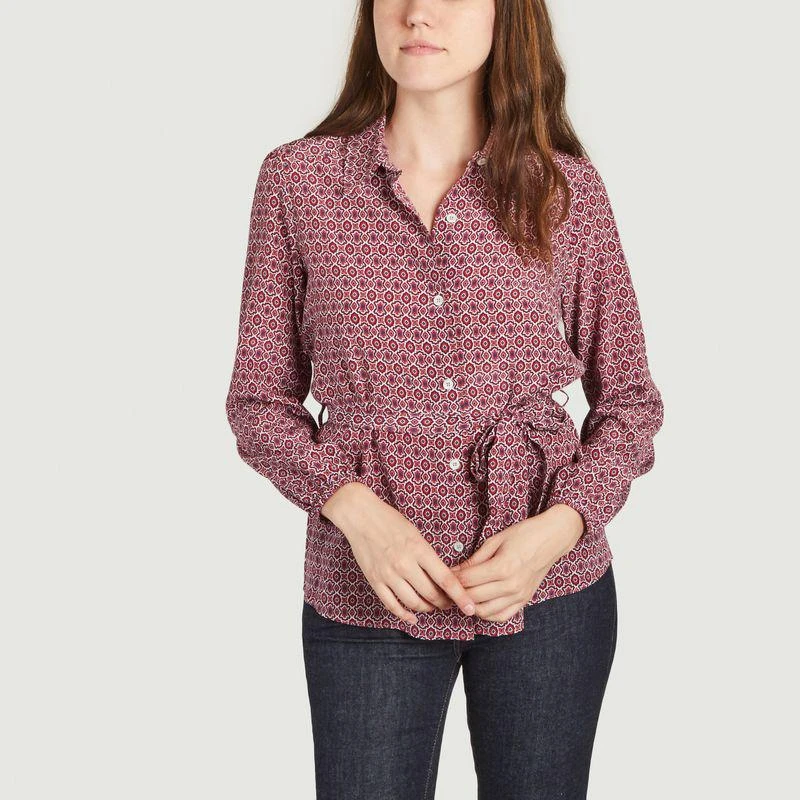 A.P.C. Janice Blouse Burgundy  APC PARIS 1