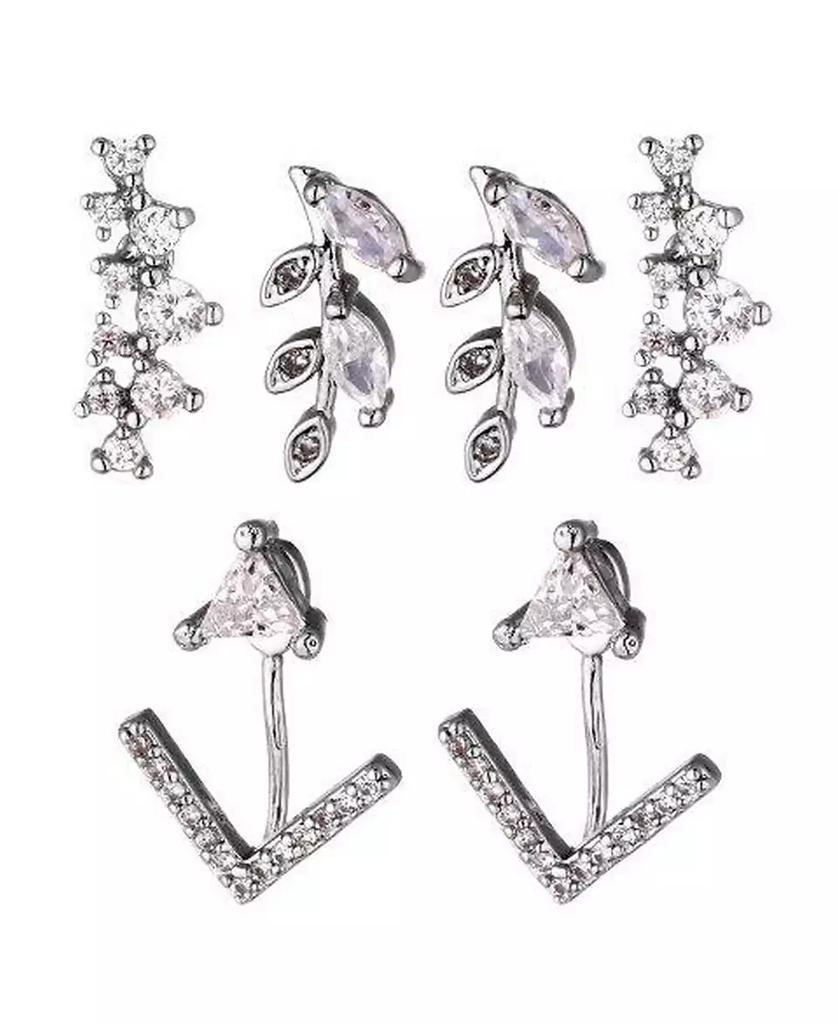 Nicole Miller Cubic Zirconia Earring Trio