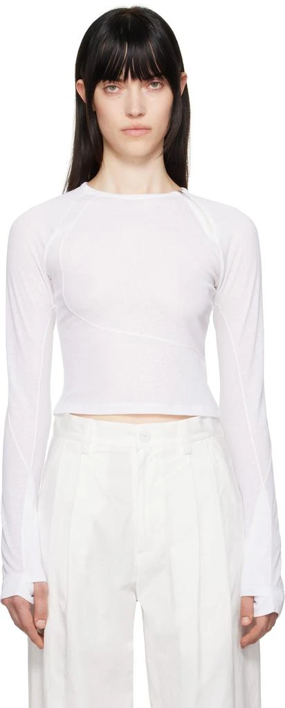 Hyein Seo White Helix Long Sleeve T-shirt 1