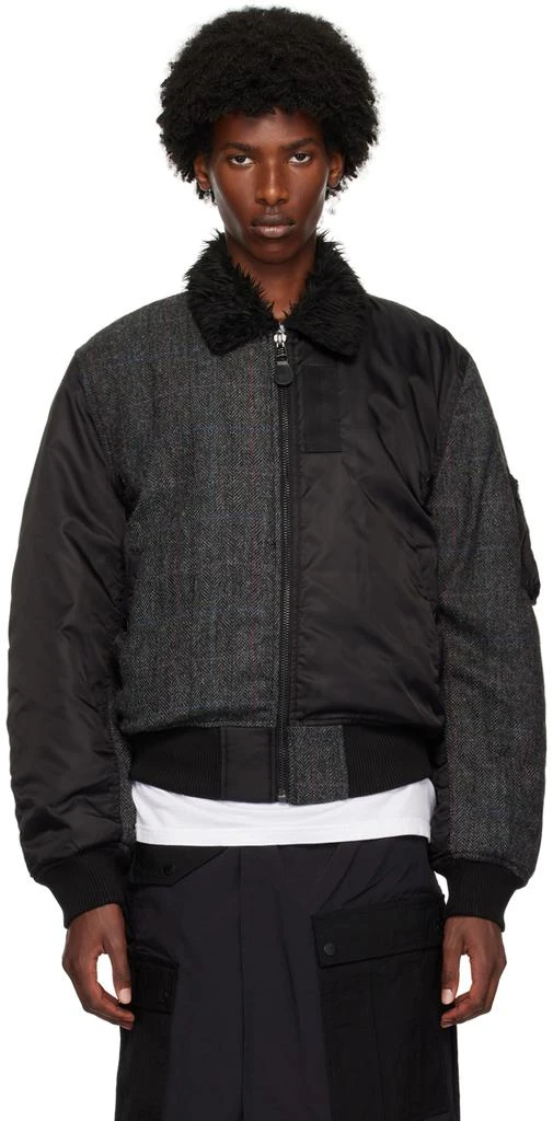 MAHARISHI Black B15 Wool Flight Jacket 1