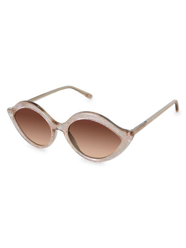 Lulu Guinness 56MM Lips Cat Eye Sunglasses