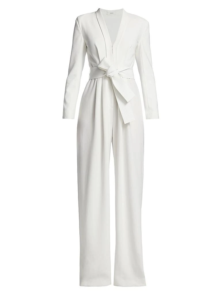 A.L.C. Kieran II Belted Crepe Wide-Leg Jumpsuit 1