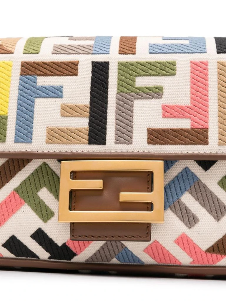 Fendi FENDI - Baguette Embroidered Canvas Shoulder Bag 2