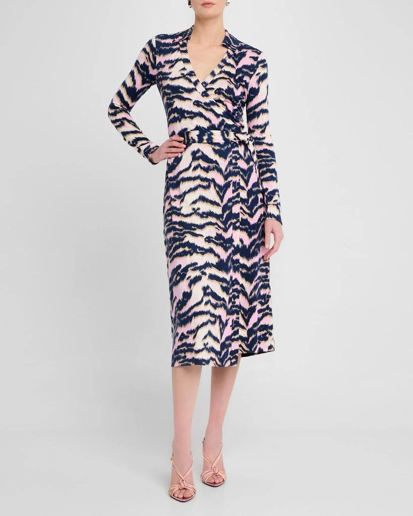 Diane von Furstenberg Abigail Tiger-Print Midi Wrap Dress 2