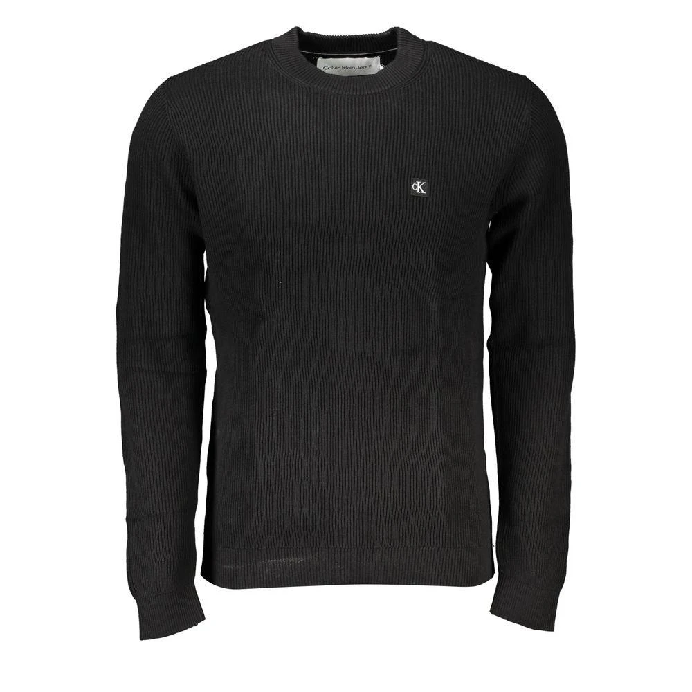Calvin Klein Calvin Klein Sleek Black Crew Neck Sweater with Logo 1