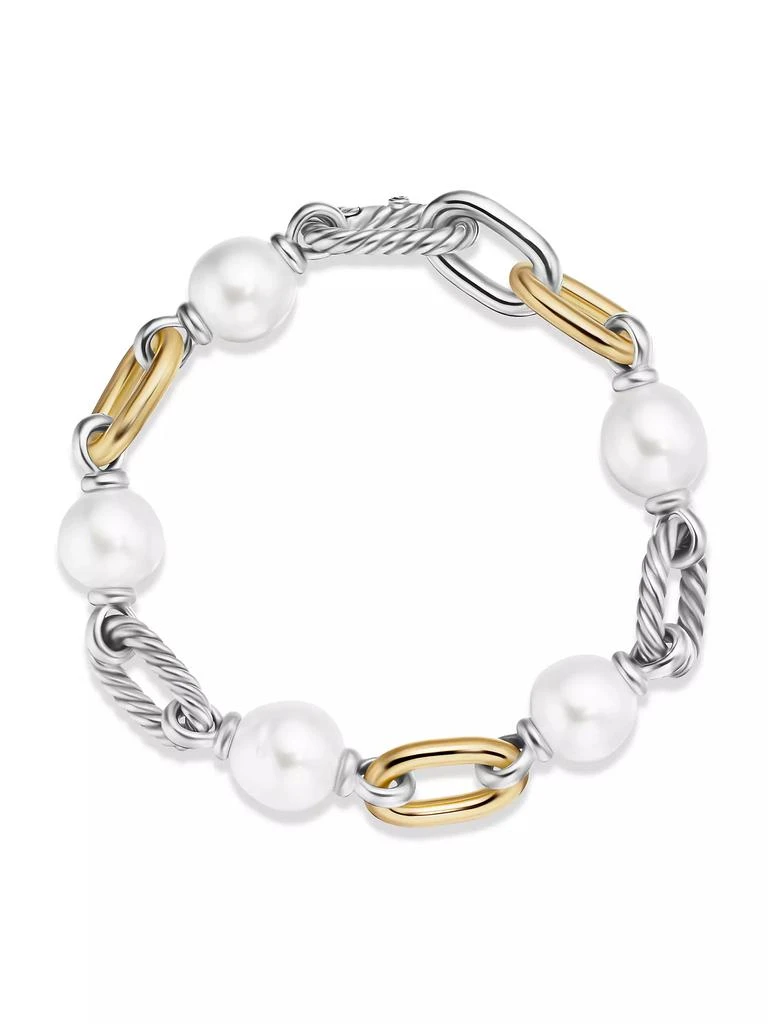 David Yurman Madison 11-12MM Pearl Chain Bracelet with 18K Yellow Gold 2