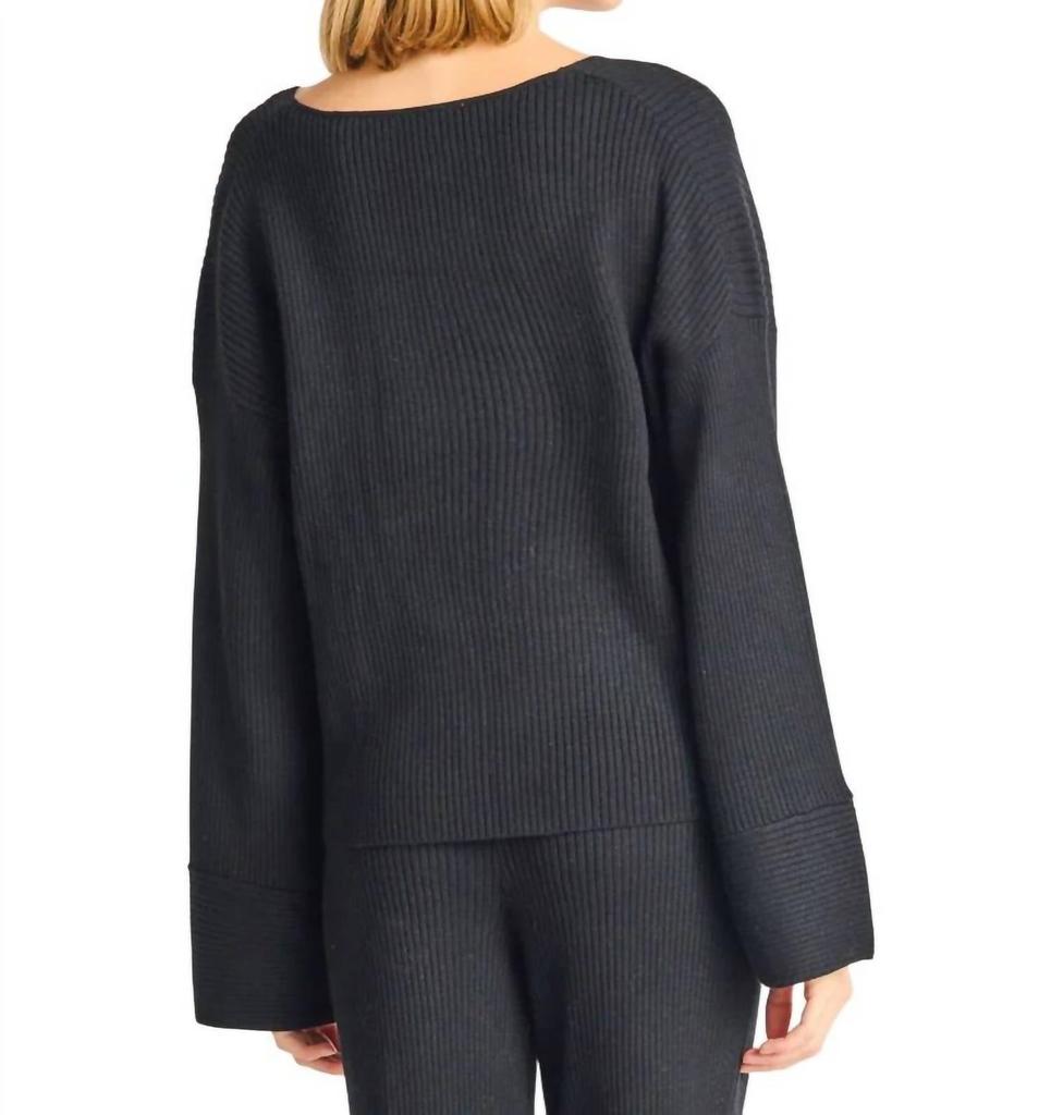 Dex Dex - WIDE SLEEVE RIBBED SWEATER