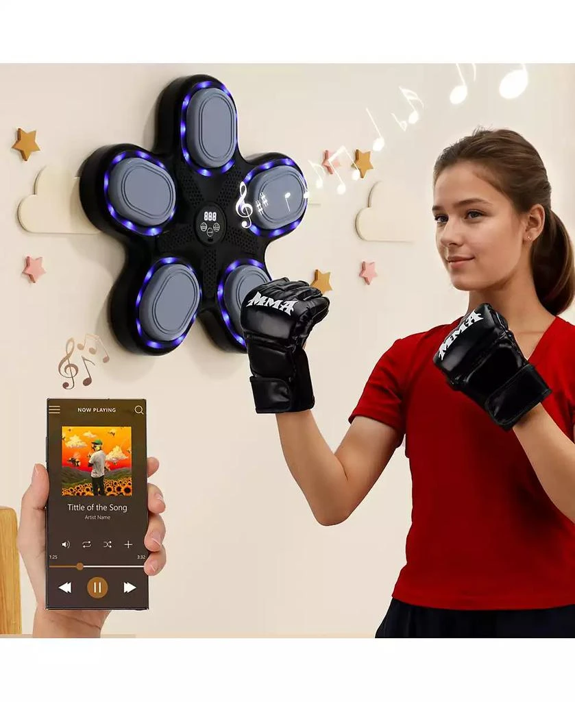 Artudatech Music Boxing Machine for All Ages with 9 Modes & Speed Adjustment, Bluetooth Connectivity, Free Gloves Included 3