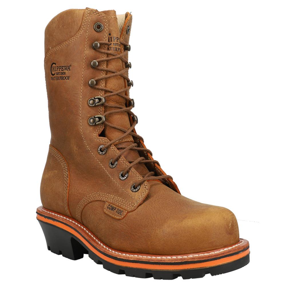 Chippewa Thunderstruck Logger Nano 10 inch Waterproof Composite Toe Work Boots