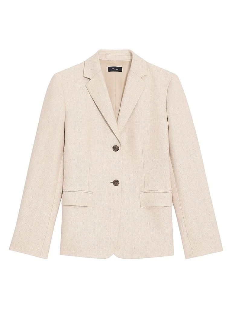 Theory Linen Single-Breasted Blazer 1