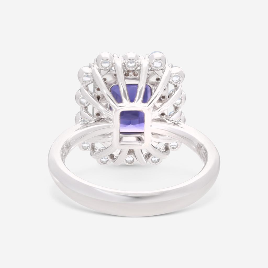 Giloro Giloro 18K White Gold Diamond, Tanzanite & Aquamarine Statement Ring P5017-108B