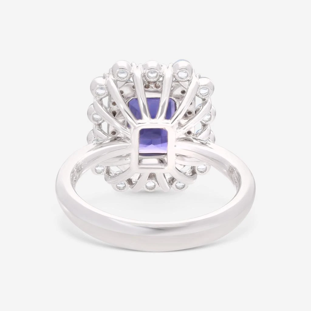Giloro Giloro 18K White Gold Diamond, Tanzanite & Aquamarine Statement Ring P5017-108B 2