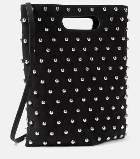Alaïa Folded embellished suede tote bag 4