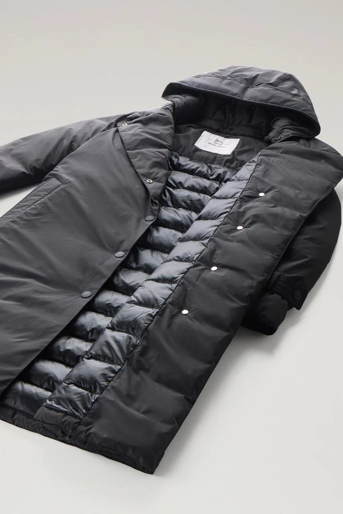 Woolrich Microfiber Ellis Trench Coat with Detachable Hood - Women - Black 5