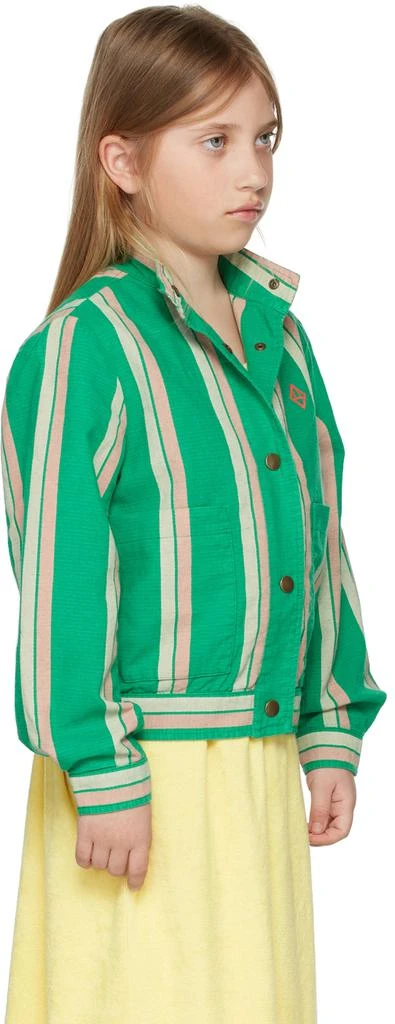 The Animals Observatory Kids Green Stripes Tiger Jacket 3