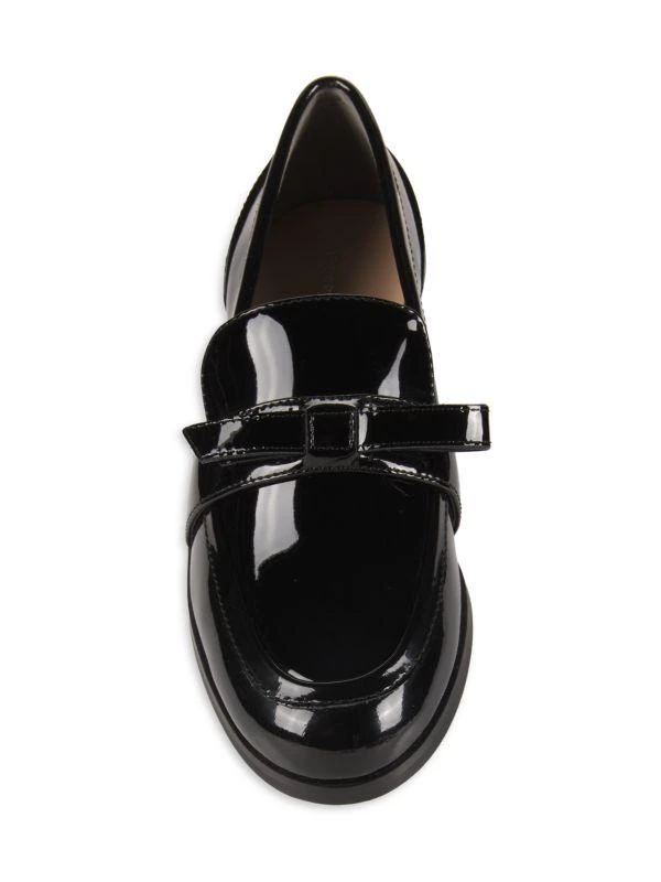 Stuart Weitzman Emma Patent Leather Bow Loafers 5