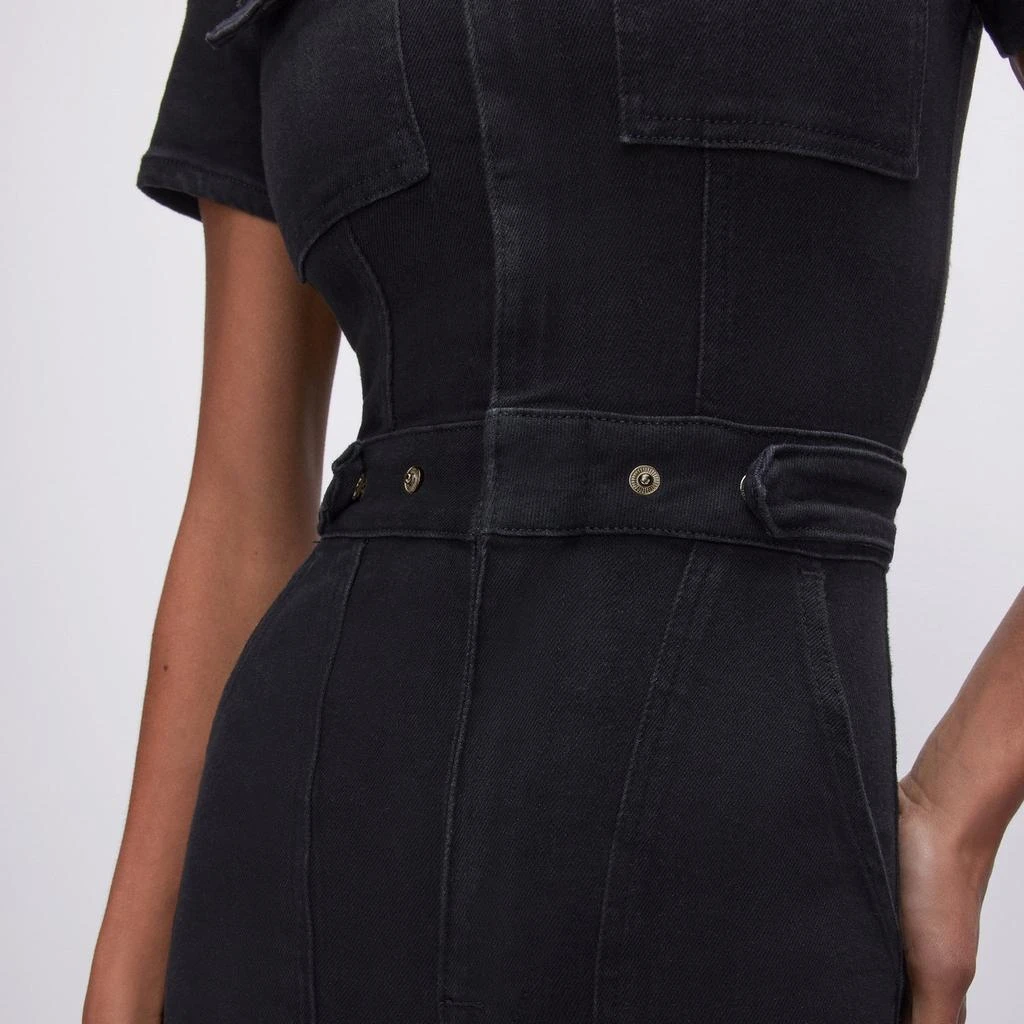 Good American Good American Fit For Success Stretch-Denim Bootcut Jumpsuit 4