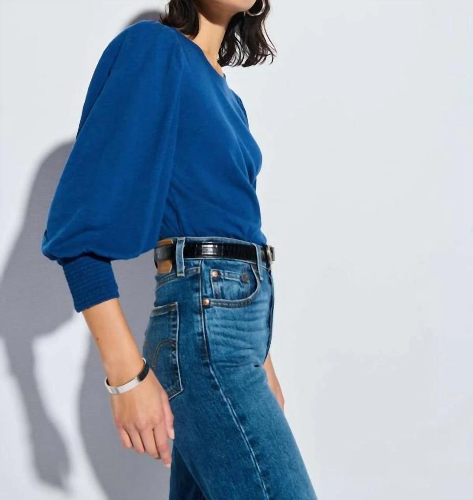 Nation LTD Loren Peasant Tee In Galaxy Blue 2