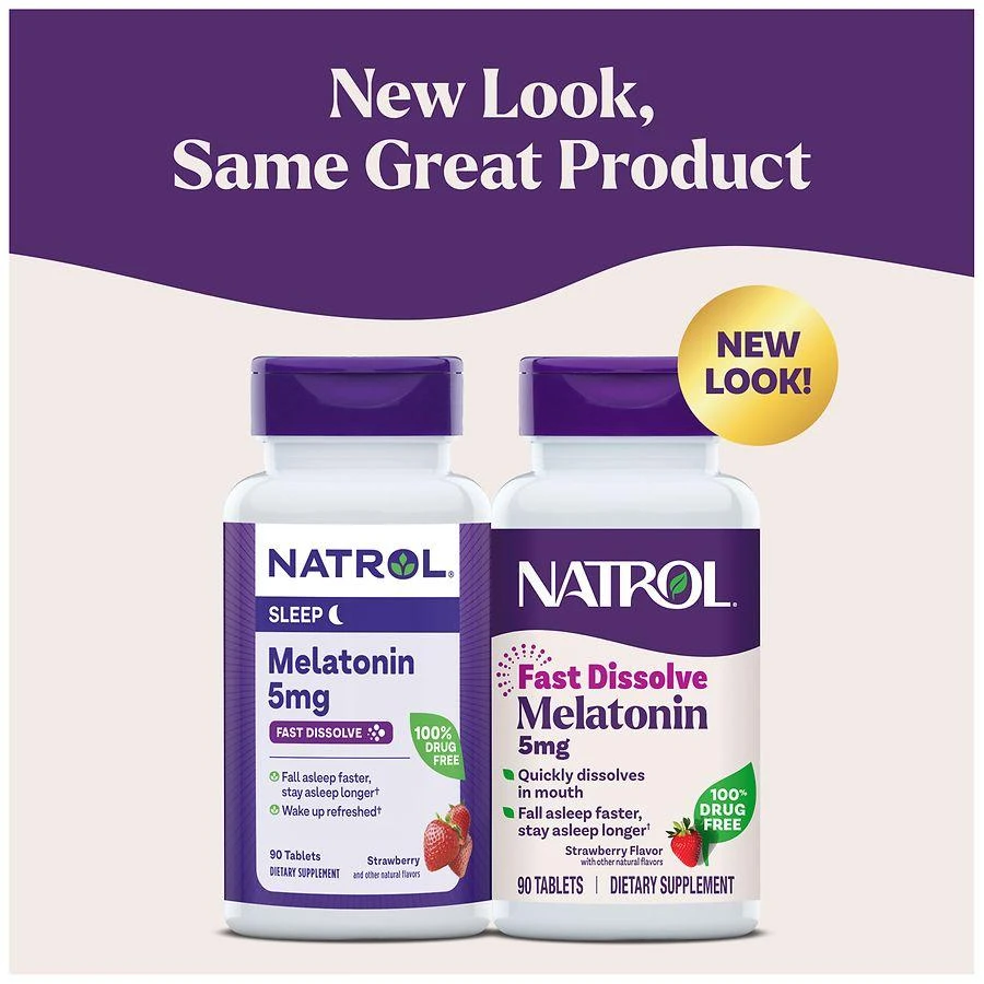 Natrol 5mg Fast Dissolve Melatonin Tablets Strawberry 2