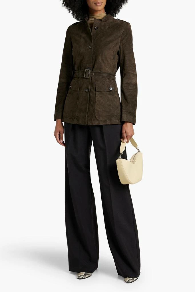 Max Mara Belted suede jacket 2