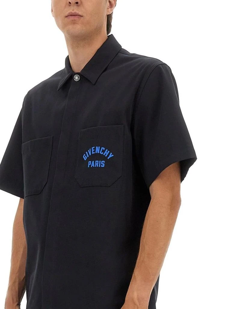 Givenchy Givenchy Paris Signature Embroidered Short-Sleeved Shirt 3