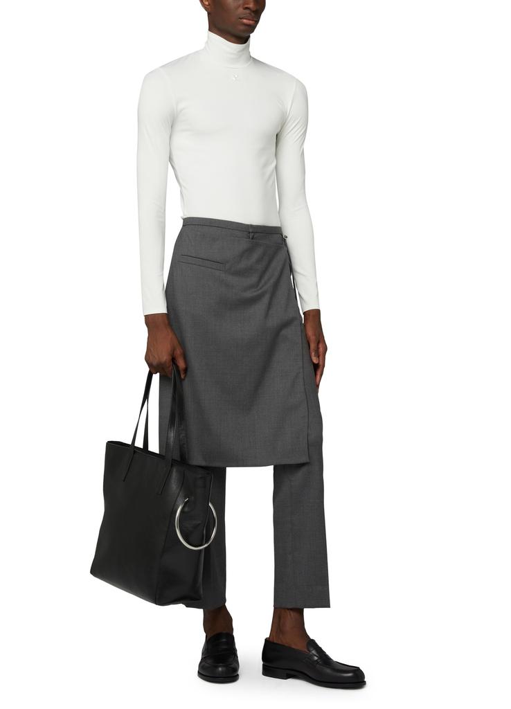 【関税&送料込】Courreges Tailored Pants Oblique Courrèges Overskirt wool tailored pants - Leggings - Free