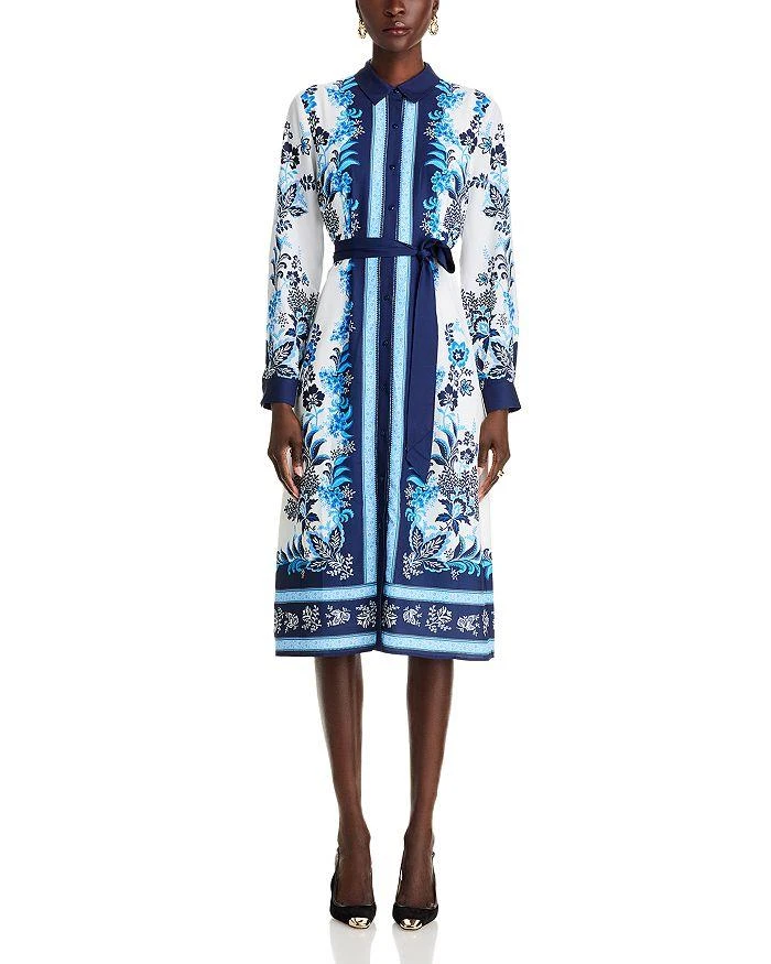 Tahari Printed Belted Shirt Dress 7