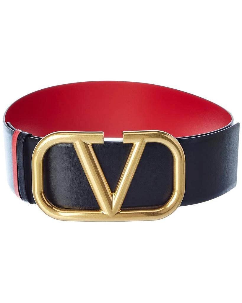 Valentino VLogo 70mm Reversible Leather Belt 1