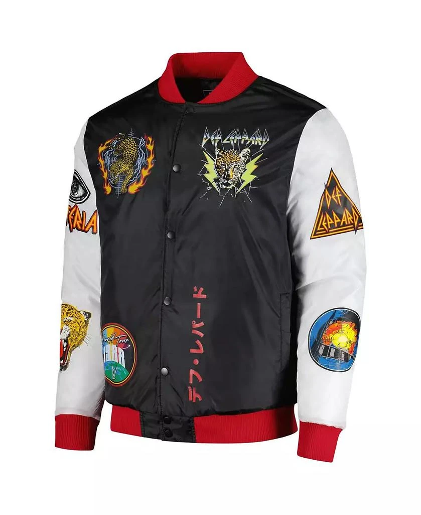 Reason Men's and Women's Black Def Leppard Bomber Full-Snap Jacket 3