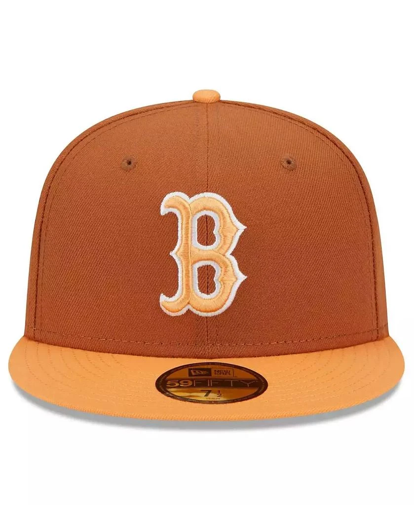 New Era Men's Brown/Orange Boston Red Sox Spring Color Basic Two-Tone 59FIFTY Fitted Hat 2