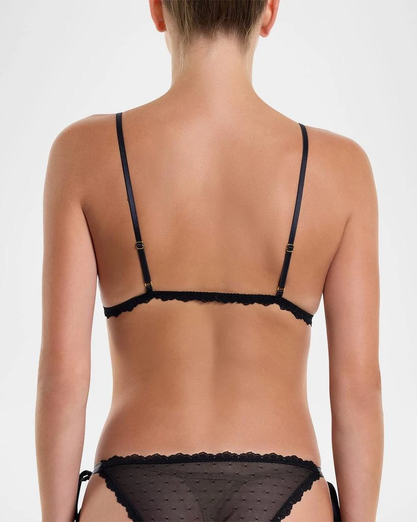 Hanky Panky &Oh Dotted Tulle Front-Tie Bralette 2