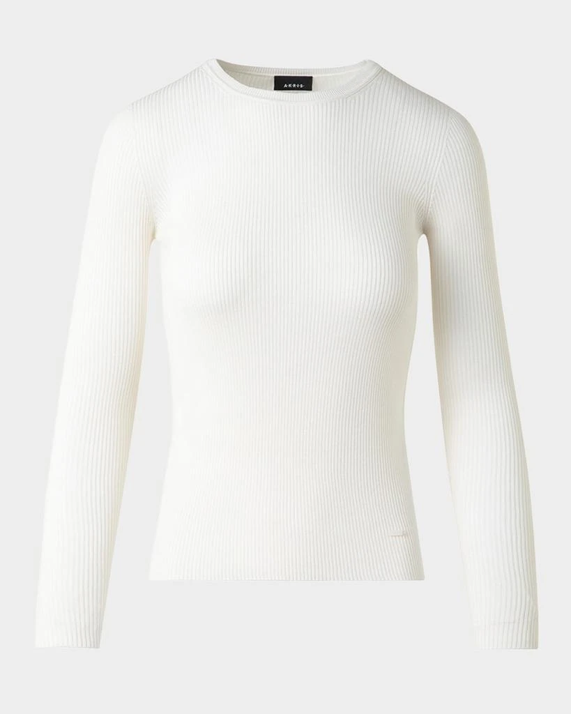 Akris Fitted Rib-Knit Sweater 1