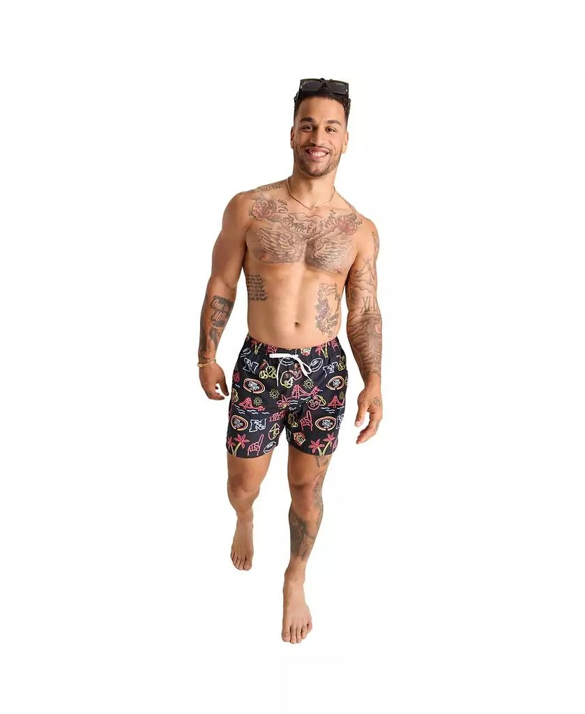 Chubbies Men's 5.5" Black San Francisco 49ers The Neon Lined Classic Swim Trunks 5