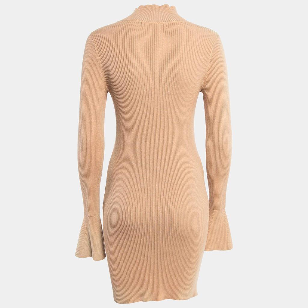 House of Harlow 1960 House of Harlow 1960 x Revolve Brown Rib Knit Turtleneck Bodycon Dress M