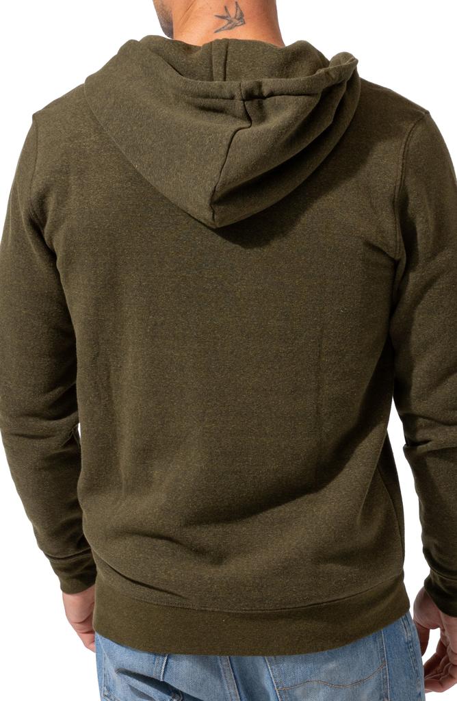 Threads for Thought Trim Fit Heathered Fleece Zip Hoodie